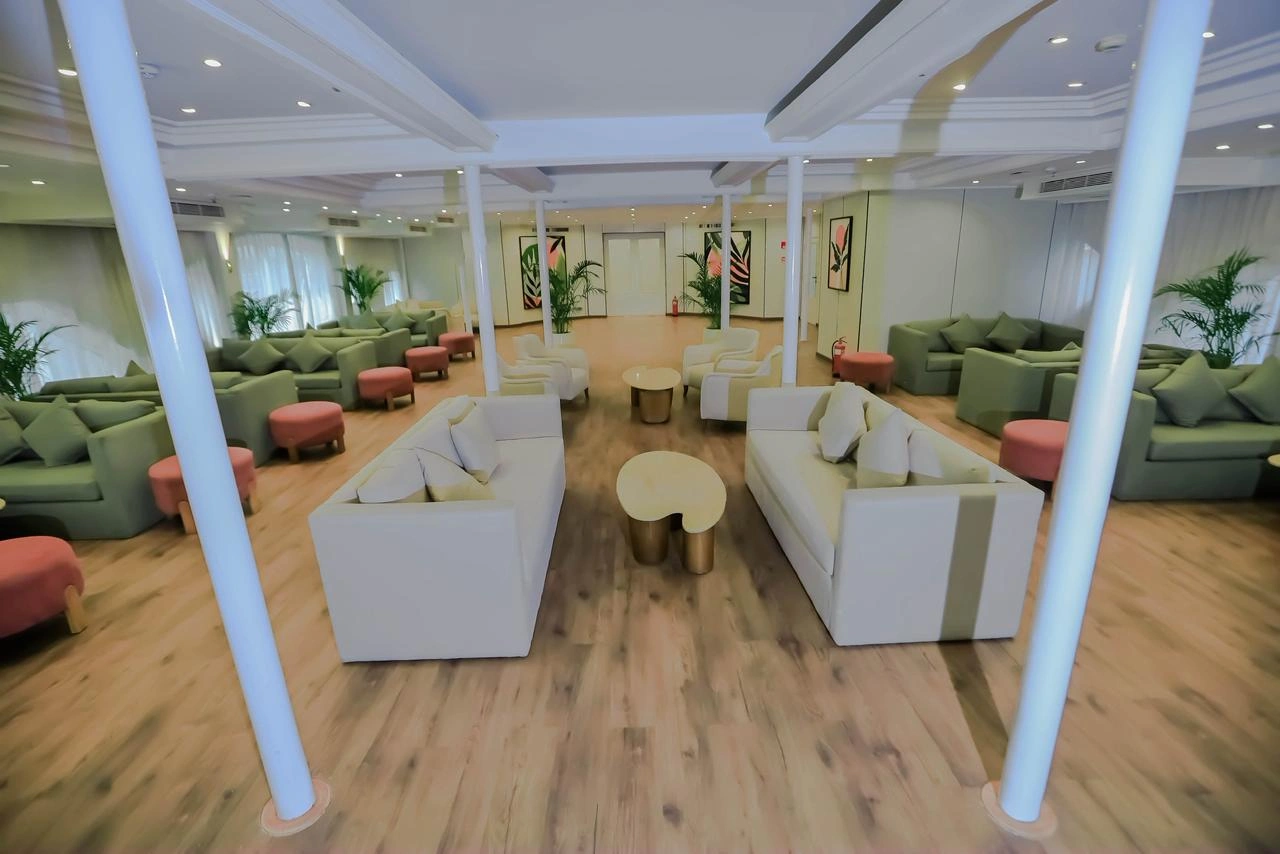 Lounge aboard the MS Nile Palace Cruise Nile cruise
